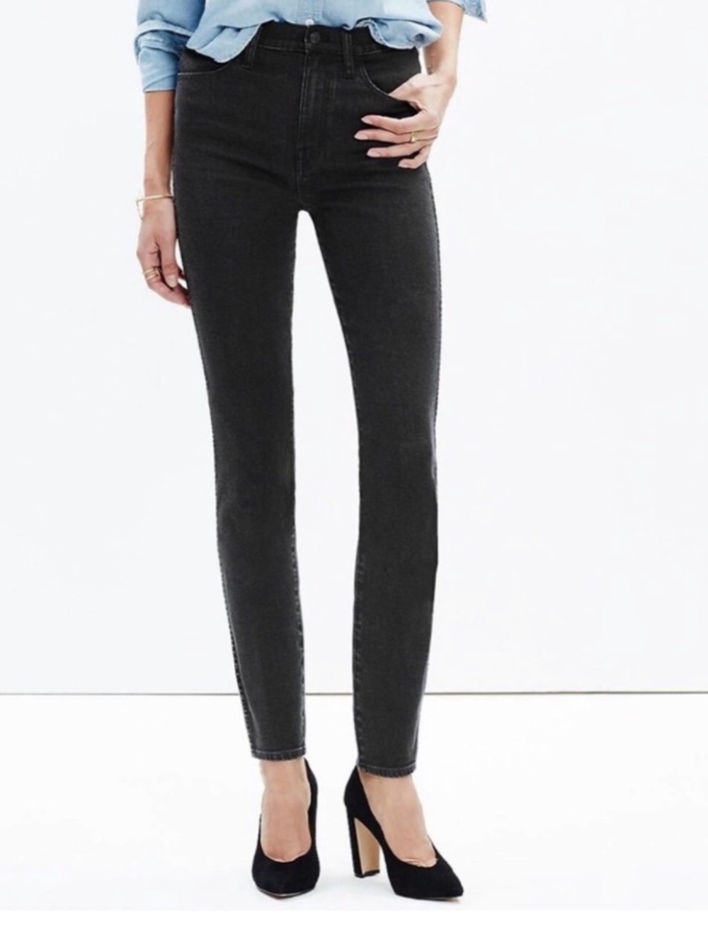 Madewell Black 10” High-Riser Skinny Skinny Jeans